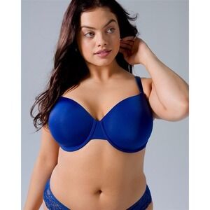 NWOT Soma 32DDD Vanishing 360 Perfect Coverage T-Shirt Bra Blue 120299